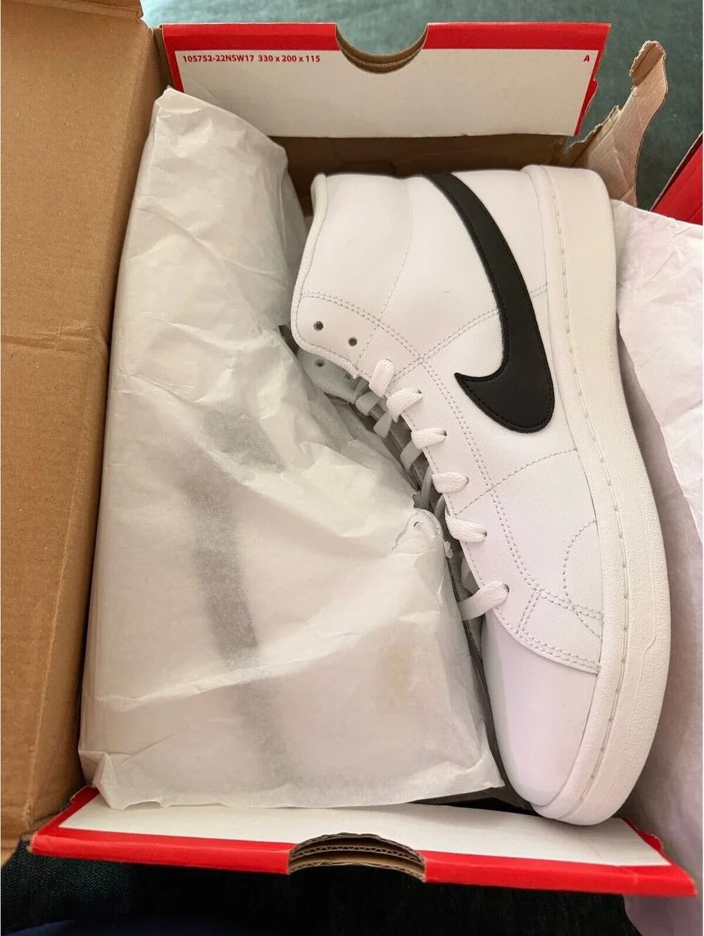 Nike Court Royale 2 Mid White/Black Men's Sneakers Size 10.5